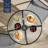 imageBest Choice Products 3Piece Patio Bistro Dining Furniture Set wGlass Tabletop 2 Folding Chairs Steel Frame Polyester Fabric  GrayGrey