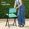 imageBest Choice Products 3Piece Patio Bistro Dining Furniture Set wGlass Tabletop 2 Folding Chairs Steel Frame Polyester Fabric  GrayMint