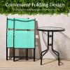 imageBest Choice Products 3Piece Patio Bistro Dining Furniture Set wGlass Tabletop 2 Folding Chairs Steel Frame Polyester Fabric  GrayMint