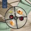 imageBest Choice Products 3Piece Patio Bistro Dining Furniture Set wGlass Tabletop 2 Folding Chairs Steel Frame Polyester Fabric  GraySage
