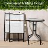 imageBest Choice Products 3Piece Patio Bistro Dining Furniture Set wGlass Tabletop 2 Folding Chairs Steel Frame Polyester Fabric  GrayWhite