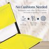 imageBest Choice Products 3Piece Patio Bistro Dining Furniture Set wGlass Tabletop 2 Folding Chairs Steel Frame Polyester Fabric  GrayYellow