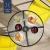 imageBest Choice Products 3Piece Patio Bistro Dining Furniture Set wGlass Tabletop 2 Folding Chairs Steel Frame Polyester Fabric  GrayYellow