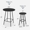 imageBest Choice Products 3Piece Patio Dining Set Bar Height Outdoor Bistro Set Outdoor Round Bar Table w 2 Bar Stools Steel  BlackBlack
