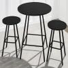 imageBest Choice Products 3Piece Patio Dining Set Bar Height Outdoor Bistro Set Outdoor Round Bar Table w 2 Bar Stools Steel  BlackBlack