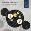 imageBest Choice Products 3Piece Patio Dining Set Bar Height Outdoor Bistro Set Outdoor Round Bar Table w 2 Bar Stools Steel  BlackBlack