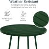 imageBest Choice Products 3Piece Patio Dining Set Bar Height Outdoor Bistro Set Outdoor Round Bar Table w 2 Bar Stools Steel  BlackDark Green