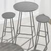 imageBest Choice Products 3Piece Patio Dining Set Bar Height Outdoor Bistro Set Outdoor Round Bar Table w 2 Bar Stools Steel  BlackGrey