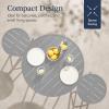 imageBest Choice Products 3Piece Patio Dining Set Bar Height Outdoor Bistro Set Outdoor Round Bar Table w 2 Bar Stools Steel  BlackGrey