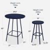 imageBest Choice Products 3Piece Patio Dining Set Bar Height Outdoor Bistro Set Outdoor Round Bar Table w 2 Bar Stools Steel  BlackNavy