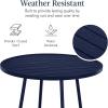 imageBest Choice Products 3Piece Patio Dining Set Bar Height Outdoor Bistro Set Outdoor Round Bar Table w 2 Bar Stools Steel  BlackNavy