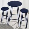 imageBest Choice Products 3Piece Patio Dining Set Bar Height Outdoor Bistro Set Outdoor Round Bar Table w 2 Bar Stools Steel  BlackNavy