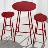 imageBest Choice Products 3Piece Patio Dining Set Bar Height Outdoor Bistro Set Outdoor Round Bar Table w 2 Bar Stools Steel  BlackRed