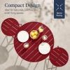 imageBest Choice Products 3Piece Patio Dining Set Bar Height Outdoor Bistro Set Outdoor Round Bar Table w 2 Bar Stools Steel  BlackRed