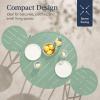 imageBest Choice Products 3Piece Patio Dining Set Bar Height Outdoor Bistro Set Outdoor Round Bar Table w 2 Bar Stools Steel  BlackSage