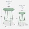 imageBest Choice Products 3Piece Patio Dining Set Bar Height Outdoor Bistro Set Outdoor Round Bar Table w 2 Bar Stools Steel  BlackSage