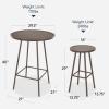 imageBest Choice Products 3Piece Patio Dining Set Bar Height Outdoor Bistro Set Outdoor Round Bar Table w 2 Bar Stools Steel  BlackTaupe