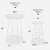imageBest Choice Products 3Piece Patio Dining Set Bar Height Outdoor Bistro Set Outdoor Round Bar Table w 2 Bar Stools Steel  BlackWhite