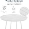 imageBest Choice Products 3Piece Patio Dining Set Bar Height Outdoor Bistro Set Outdoor Round Bar Table w 2 Bar Stools Steel  BlackWhite