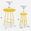 imageBest Choice Products 3Piece Patio Dining Set Bar Height Outdoor Bistro Set Outdoor Round Bar Table w 2 Bar Stools Steel  BlackYellow
