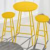 imageBest Choice Products 3Piece Patio Dining Set Bar Height Outdoor Bistro Set Outdoor Round Bar Table w 2 Bar Stools Steel  BlackYellow