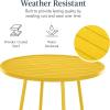 imageBest Choice Products 3Piece Patio Dining Set Bar Height Outdoor Bistro Set Outdoor Round Bar Table w 2 Bar Stools Steel  BlackYellow