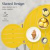 imageBest Choice Products 3Piece Patio Dining Set Bar Height Outdoor Bistro Set Outdoor Round Bar Table w 2 Bar Stools Steel  BlackYellow