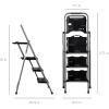 imageBest Choice Products 3Step Ladder with Tool Tray Portable Folding Wide AntiSlip Step Stool Hand Grip for Home and Office 330lb Capacity