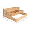 imageBest Choice Products 3Tier Fir Wood Raised Garden Bed Planter Kit for Plants Herbs Vegetables Outdoor Gardening wStackable ampamp Flat Arrangement Easy Assembly  NaturalNatural