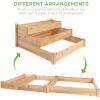imageBest Choice Products 3Tier Fir Wood Raised Garden Bed Planter Kit for Plants Herbs Vegetables Outdoor Gardening wStackable ampamp Flat Arrangement Easy Assembly  NaturalNatural