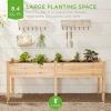 imageBest Choice Products 48 x 24 x 30 Inches Raised Garden Bed Elevated Wood Planter Box Stand for Backyard Patio Balcony with Bed Liner 200 Pound Capacity  Acorn BrownNatural