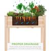 imageBest Choice Products 48 x 24 x 30 Inches Raised Garden Bed Elevated Wood Planter Box Stand for Backyard Patio Balcony with Bed Liner 200 Pound Capacity  Acorn BrownNatural