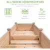 imageBest Choice Products 48 x 24 x 30 Inches Raised Garden Bed Elevated Wood Planter Box Stand for Backyard Patio Balcony with Bed Liner 200 Pound Capacity  Acorn BrownNatural