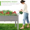 imageBest Choice Products 48 x 24 x 30 Inches Raised Garden Bed Elevated Wood Planter Box Stand for Backyard Patio Balcony with Bed Liner 200 Pound Capacity  Acorn BrownGray