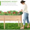 imageBest Choice Products 48 x 24 x 30 Inches Raised Garden Bed Elevated Wood Planter Box Stand for Backyard Patio Balcony with Bed Liner 200 Pound Capacity  Acorn BrownNatural