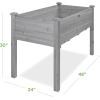 imageBest Choice Products 48 x 24 x 30 Inches Raised Garden Bed Elevated Wood Planter Box Stand for Backyard Patio Balcony with Bed Liner 200 Pound Capacity  Acorn BrownGray