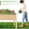 imageBest Choice Products 48 x 24 x 30 Inches Raised Garden Bed Elevated Wood Planter Box Stand for Backyard Patio Balcony with Bed Liner 200 Pound Capacity  Acorn BrownNatural