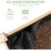 imageBest Choice Products 48 x 24 x 30 Inches Raised Garden Bed Elevated Wood Planter Box Stand for Backyard Patio Balcony with Bed Liner 200 Pound Capacity  Acorn BrownNatural