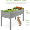 imageBest Choice Products 48 x 24 x 30 Inches Raised Garden Bed Elevated Wood Planter Box Stand for Backyard Patio Balcony with Bed Liner 200 Pound Capacity  Acorn BrownGray