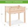 imageBest Choice Products 48 x 24 x 30 Inches Raised Garden Bed Elevated Wood Planter Box Stand for Backyard Patio Balcony with Bed Liner 200 Pound Capacity  Acorn BrownNatural