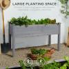 imageBest Choice Products 48 x 24 x 30 Inches Raised Garden Bed Elevated Wood Planter Box Stand for Backyard Patio Balcony with Bed Liner 200 Pound Capacity  Acorn BrownGray
