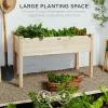 imageBest Choice Products 48 x 24 x 30 Inches Raised Garden Bed Elevated Wood Planter Box Stand for Backyard Patio Balcony with Bed Liner 200 Pound Capacity  Acorn BrownNatural