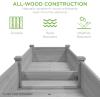 imageBest Choice Products 48 x 24 x 30 Inches Raised Garden Bed Elevated Wood Planter Box Stand for Backyard Patio Balcony with Bed Liner 200 Pound Capacity  Acorn BrownGray