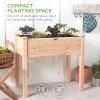 imageBest Choice Products 48 x 24 x 30 Inches Raised Garden Bed Elevated Wood Planter Box Stand for Backyard Patio Balcony with Bed Liner 200 Pound Capacity  Acorn BrownNatural