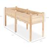 imageBest Choice Products 48 x 24 x 30 Inches Raised Garden Bed Elevated Wood Planter Box Stand for Backyard Patio Balcony with Bed Liner 200 Pound Capacity  Acorn BrownNatural