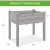 imageBest Choice Products 48 x 24 x 30 Inches Raised Garden Bed Elevated Wood Planter Box Stand for Backyard Patio Balcony with Bed Liner 200 Pound Capacity  Acorn BrownGray