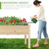 imageBest Choice Products 48 x 24 x 30 Inches Raised Garden Bed Elevated Wood Planter Box Stand for Backyard Patio Balcony with Bed Liner 200 Pound Capacity  Acorn BrownNatural