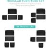 imageBest Choice Products 4Piece Outdoor Wicker Patio Conversation Furniture Set for Backyard wCoffee Table Seat Cushions  GrayLight MintBlackBlack
