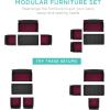 imageBest Choice Products 4Piece Outdoor Wicker Patio Conversation Furniture Set for Backyard wCoffee Table Seat Cushions  GrayLight MintBlackDeep Burgundy