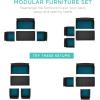imageBest Choice Products 4Piece Outdoor Wicker Patio Conversation Furniture Set for Backyard wCoffee Table Seat Cushions  GrayLight MintBlackPeacock